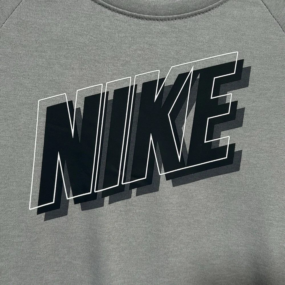 Nike Boys Dri-FIT T-Shirt & Shorts Outfit Set Size 6 Gray-Black  Athletic Sporty